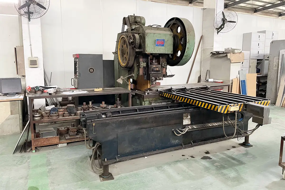 Locker sheet punching